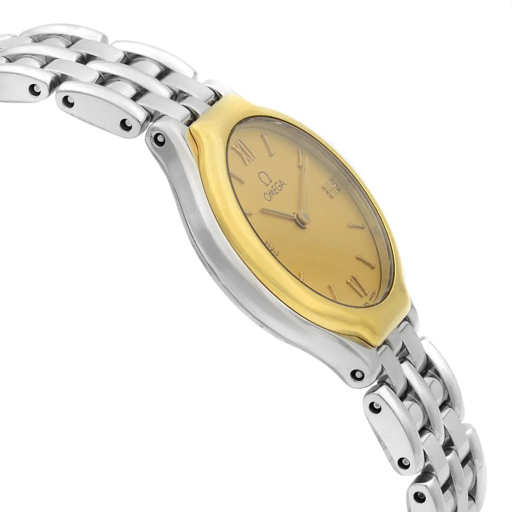 View Of Opposite Crown Facing Side Of OMEGA 595.0101 Stainless Steel Watch Pre Owned Condition