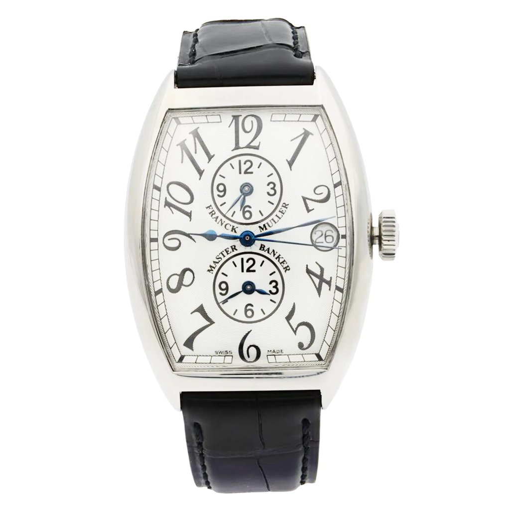 Front Full View Of Franck Muller 6850MB Stainless Steel Watch Unworn Condition {Product Condition}