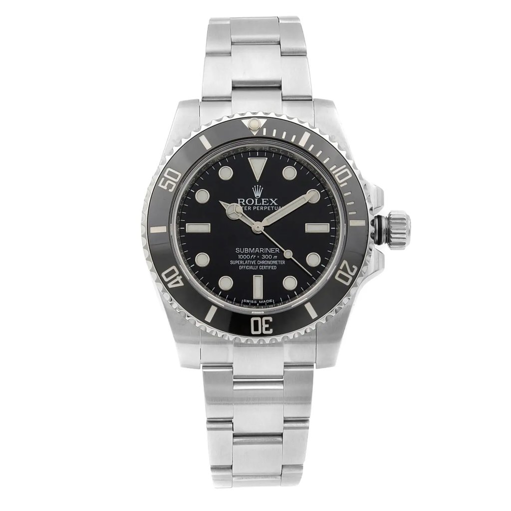 Front Full View Of Rolex 114060 Stainless Steel Watch Display Model Condition {Product Condition}