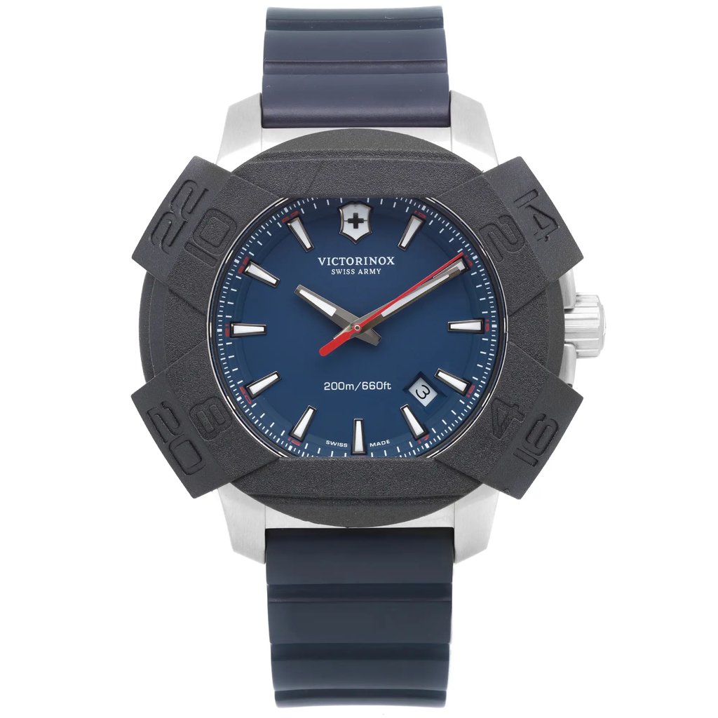 Front Full View Of Victorinox 241688.1 Stainless Steel Watch Pre Owned Condition Excellent
