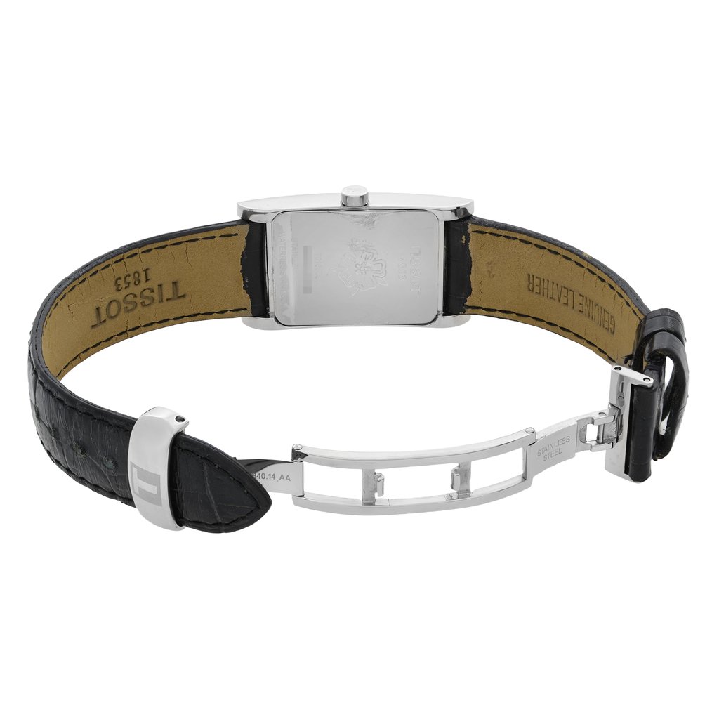 Back View Of Snap Back Case And Open Leather Band Of Tissot T016.309.16.033.00  Watch Pre Owned Condition