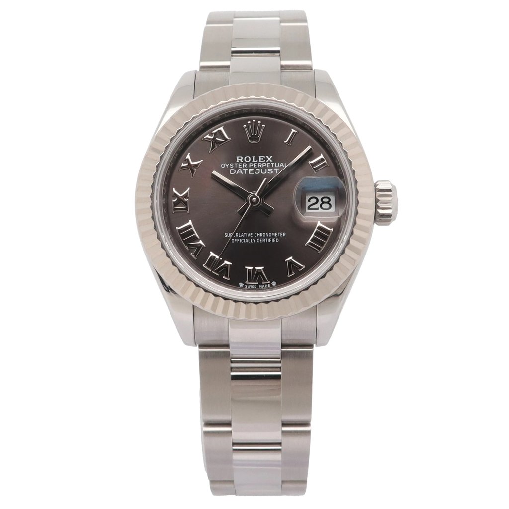 Front Full View Of Rolex 279174 White Gold Watch Pre Owned Condition {Product Condition}
