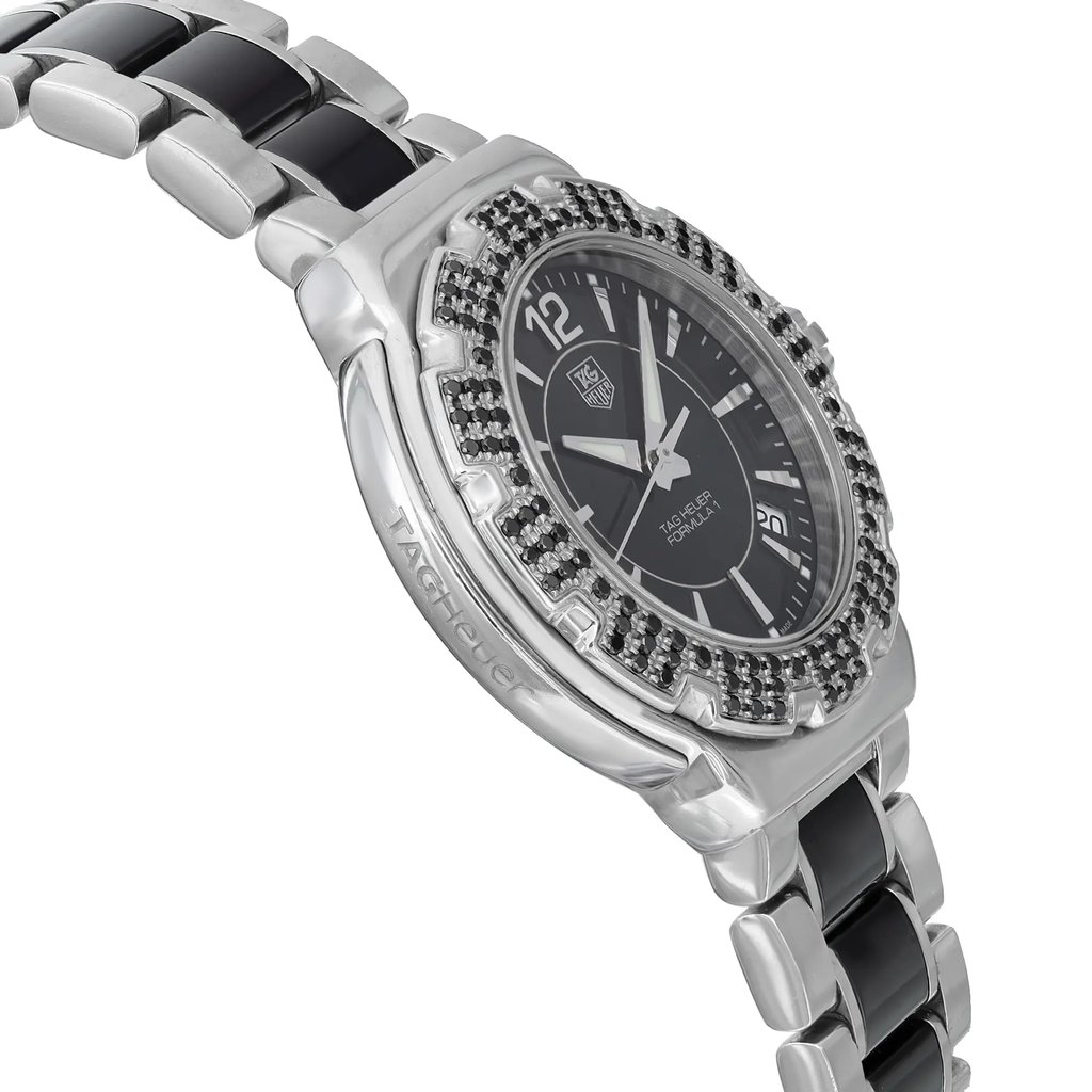 View Of Opposite Crown Facing Side Of TAG Heuer WAH1216.BA0859 Stainless Steel Watch Pre Owned Condition