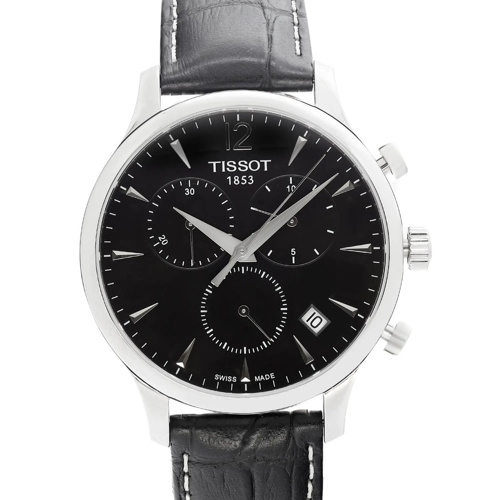 Front Full View Of Tissot T063.617.16.057.00 Stainless Steel Watch New With Defects Condition Good