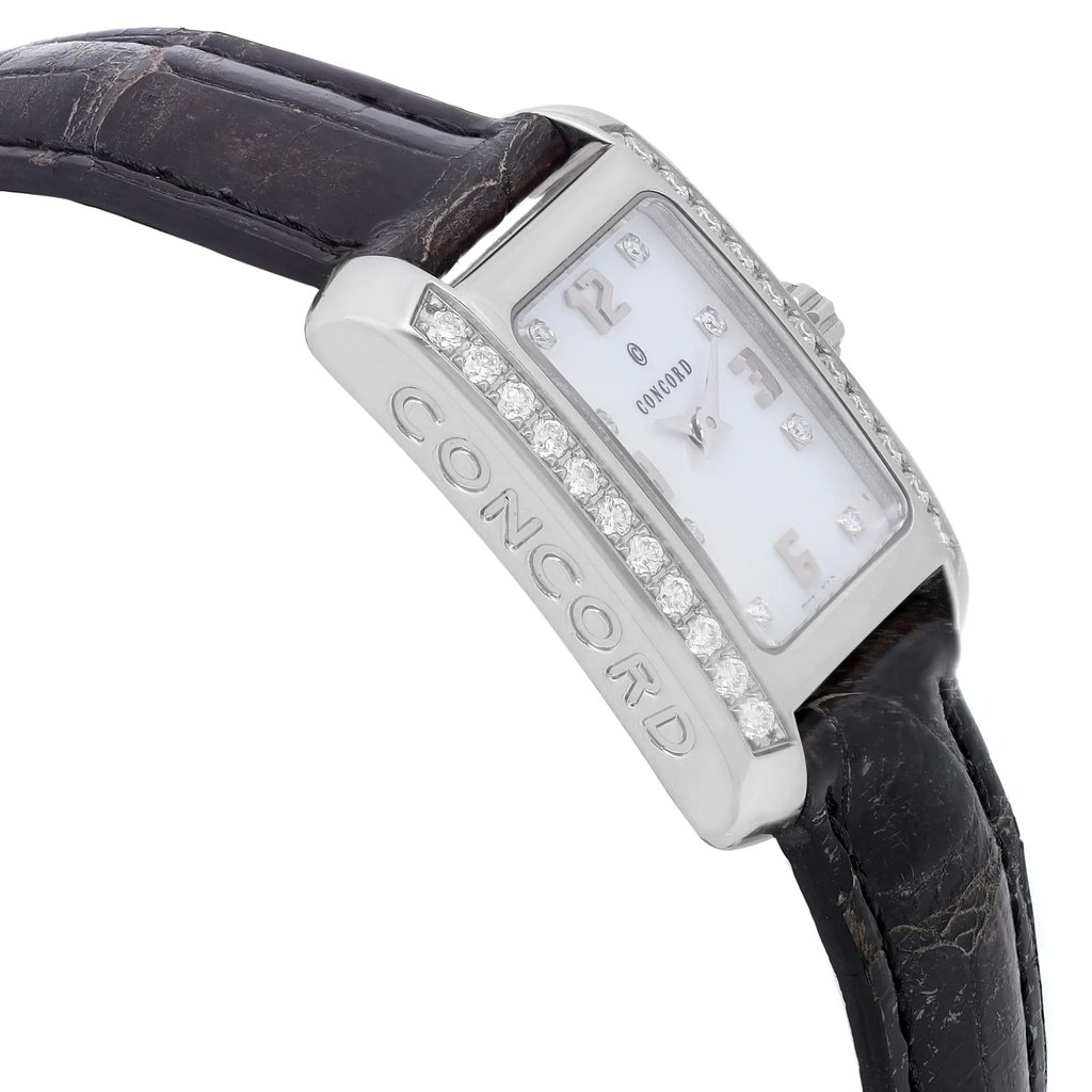 View Of Opposite Crown Facing Side Of Concord 14.25.662.1 Stainless Steel Watch Pre Owned Condition
