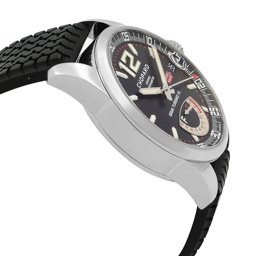 View Of Opposite Crown Facing Side Of Chopard 168457-3001 Stainless Steel Watch Pre Owned Condition