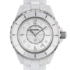 Up Close Front Facing Picture Of Chanel H2422 Ceramic Watch Pre Owned Condition