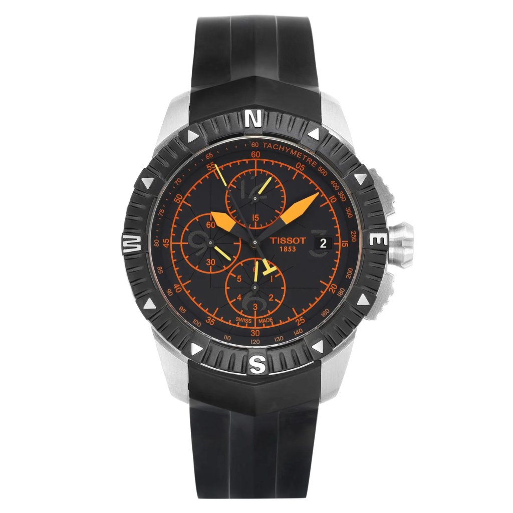 Front Full View Of Tissot T062.427.17.057.01 Stainless Steel Watch Display Model Condition {Product Condition}