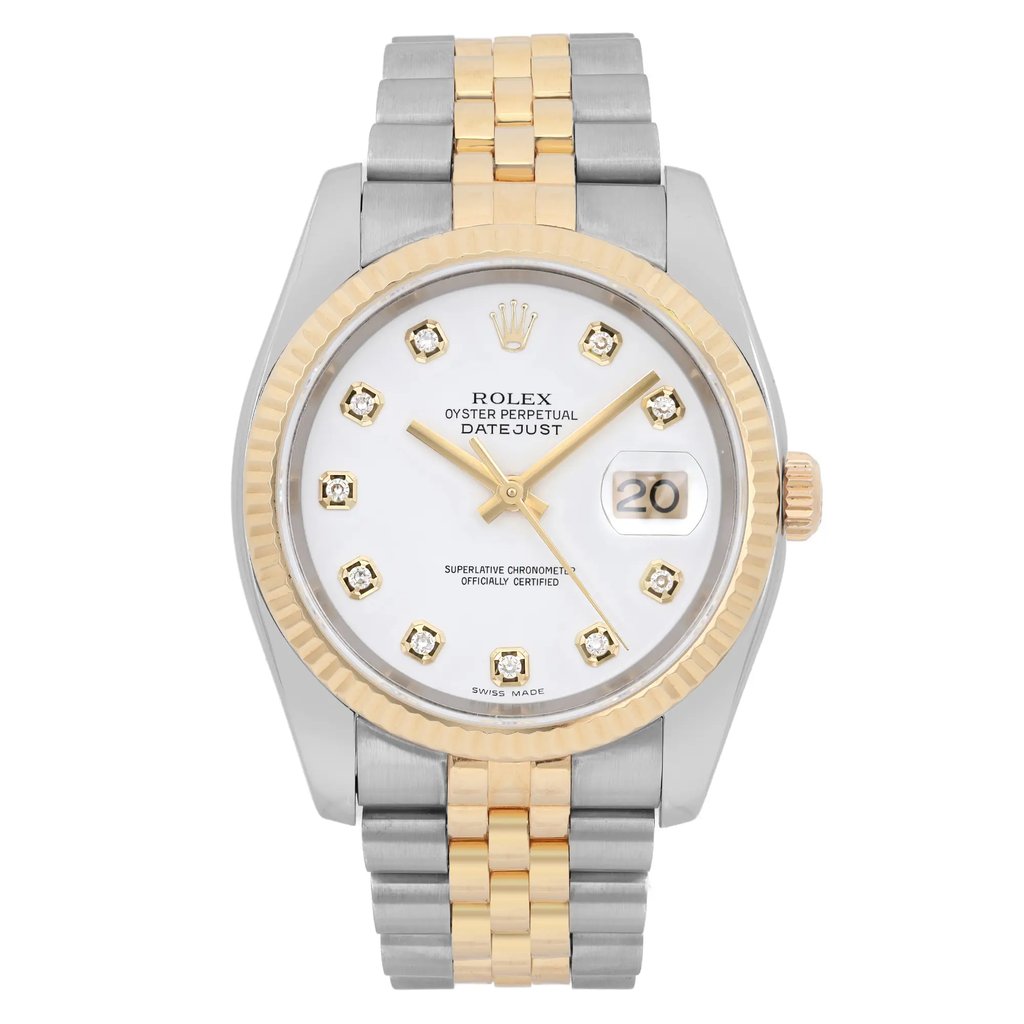 Front Full View Of Rolex 116233 Stainless Steel Watch Pre Owned Condition {Product Condition}