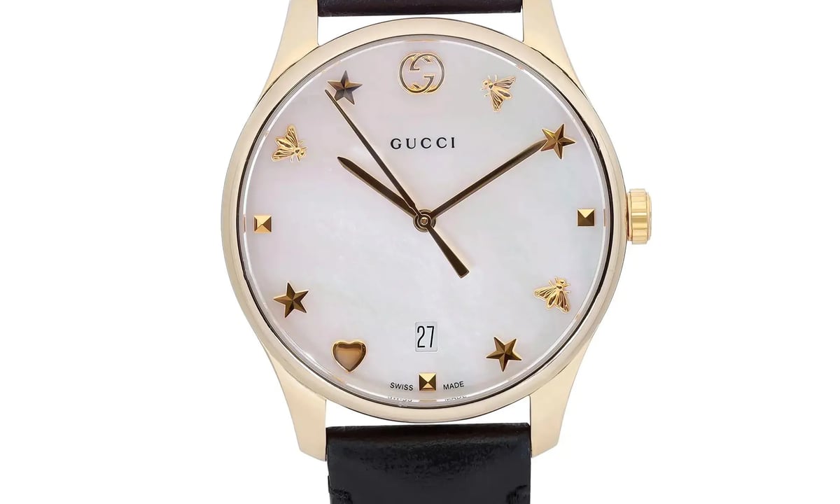 Chronostore - Gucci G-Timeless 36mm Steel MOP Dial Quartz Ladies