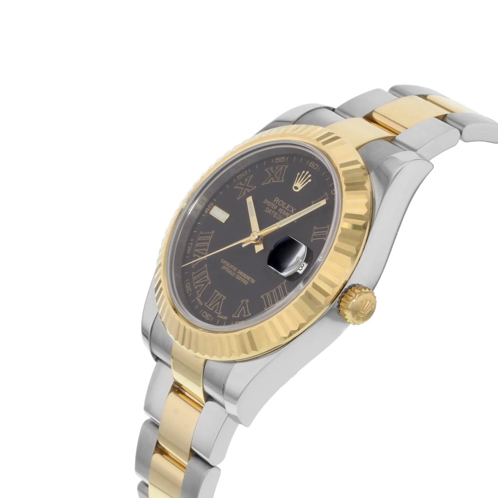 View Of Crown Facing Side Of Rolex 116333 Stainless Steel Watch Pre Owned Condition