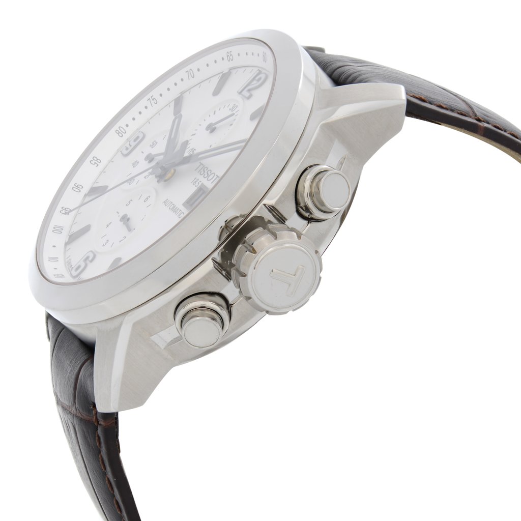 View Of Crown Facing Side Of Tissot T055.427.16.017.00 Stainless Steel Watch Unworn Condition