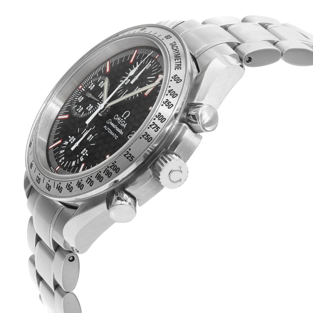 View Of Crown Facing Side Of OMEGA 3519.50.00 Stainless Steel Watch Pre Owned Condition