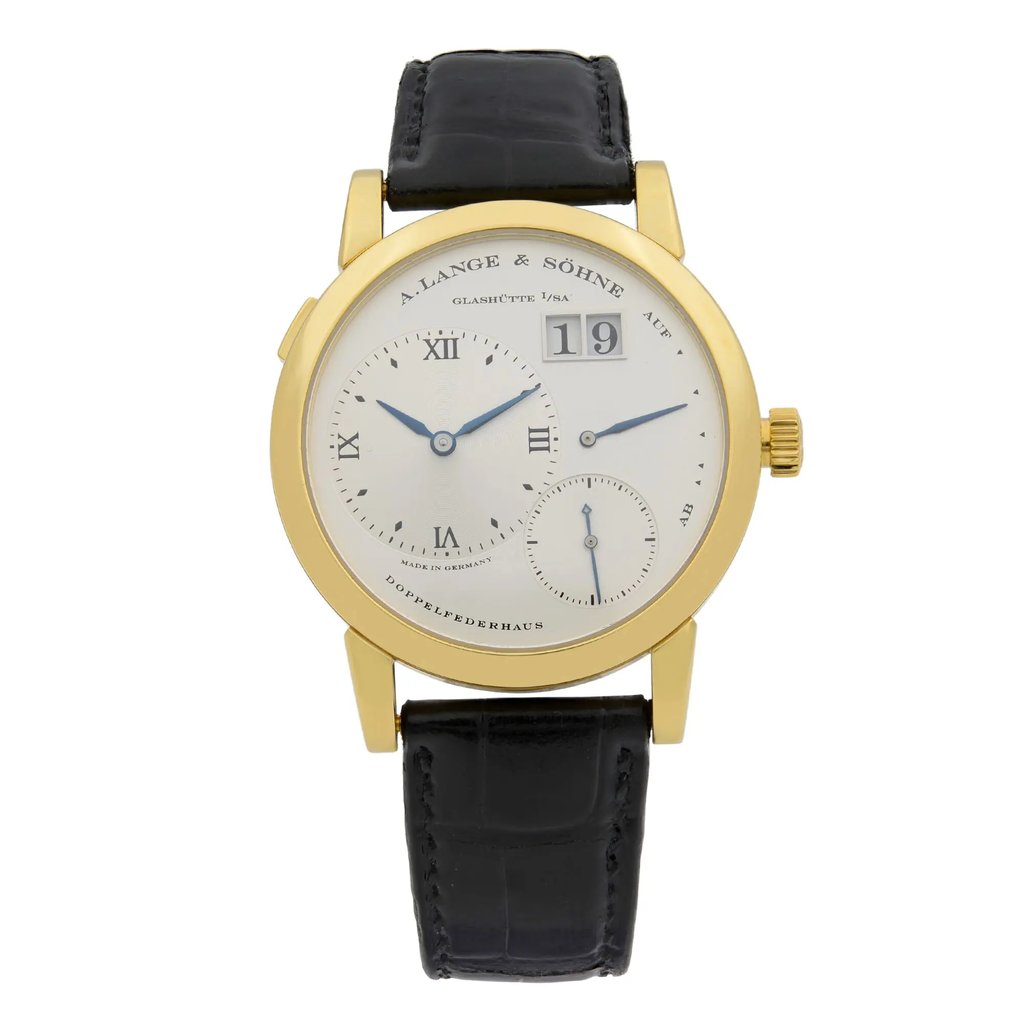 Front Full View Of A. Lange & Sohne 101.022 Gold 18kt Watch Pre Owned Condition {Product Condition}