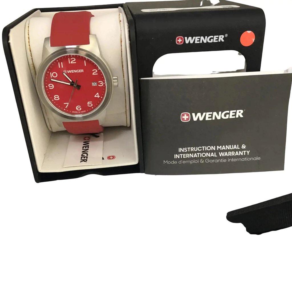  Full View Box, Documents and Wenger 0441.142 With Watch In The Image 