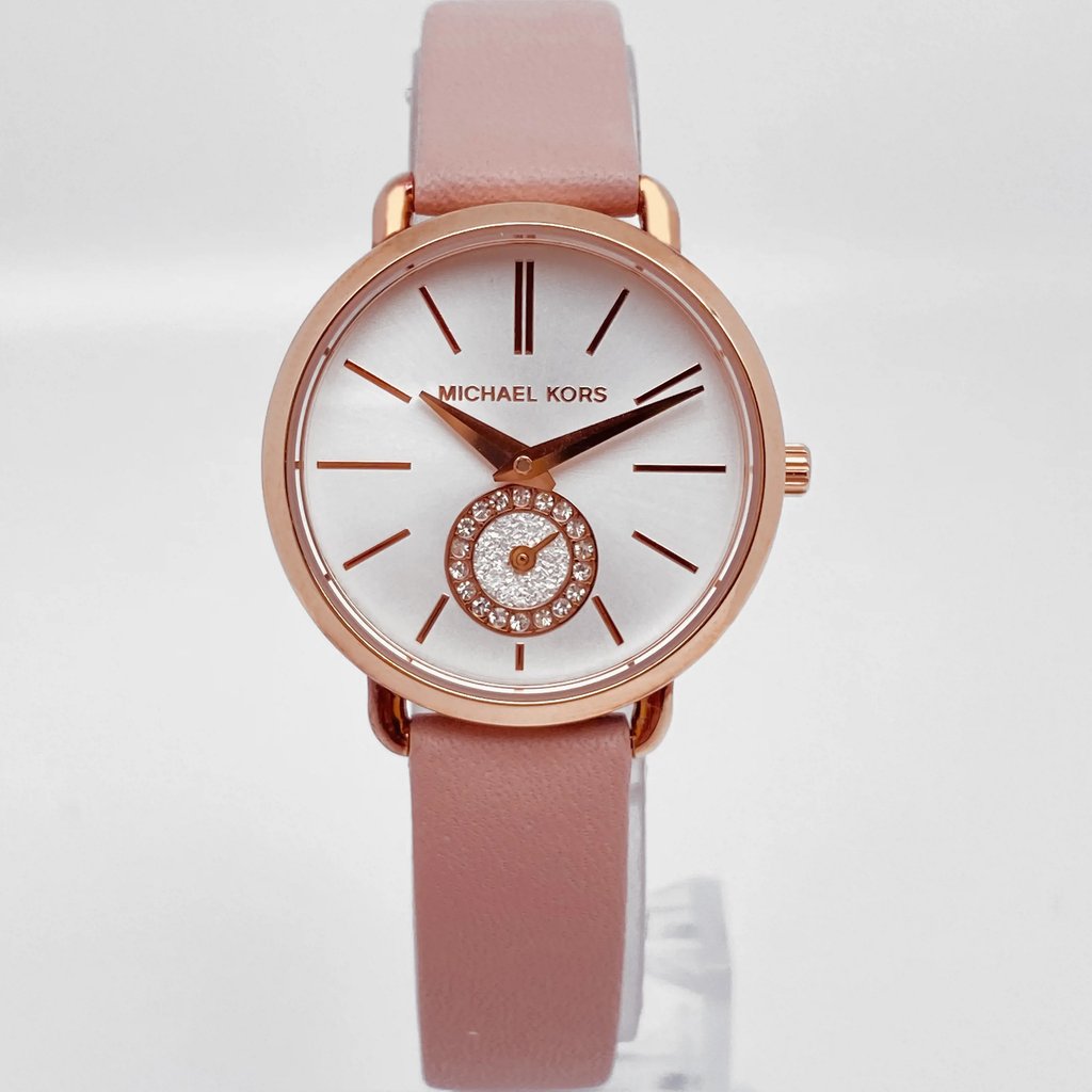Front Full View Of Michael Kors MK2735 Stainless Steel Watch New With Defects Condition {Product Condition}