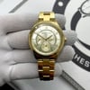 Front Full View Of Michael Kors MK6588 Stainless Steel Watch New With Defects Condition {Product Condition}
