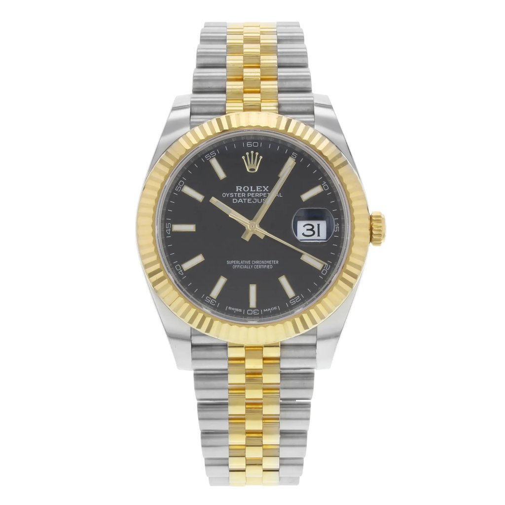 Front Full View Of Rolex 126333 Stainless Steel Watch Pre Owned Condition {Product Condition}