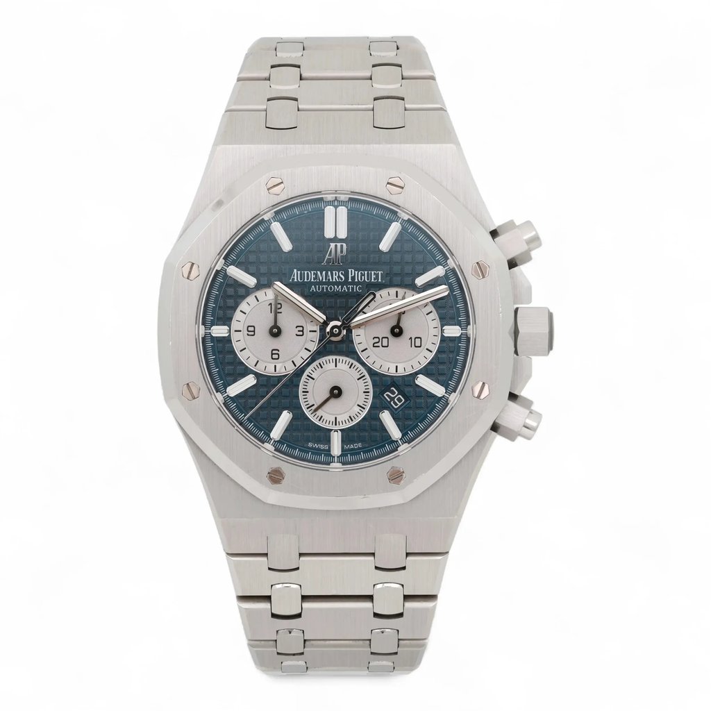 Front Full View Of Audemars Piguet 26331ST.OO.1220ST.01 Stainless Steel Watch Pre Owned Condition Good
