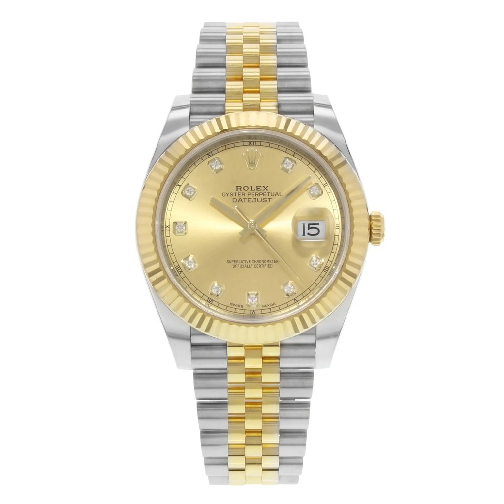 Front Full View Of Rolex 126333 Stainless Steel Watch Pre Owned Condition Excellent