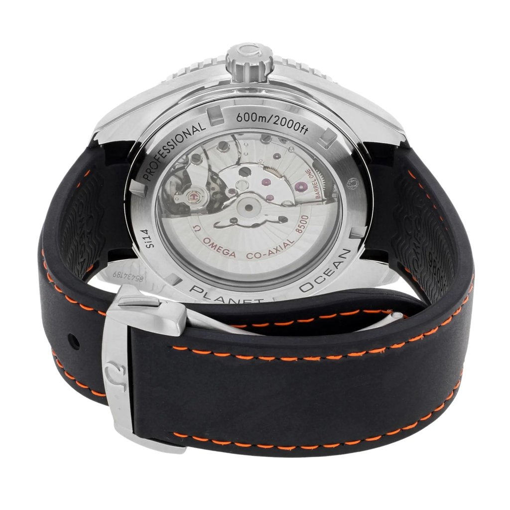 Back View Of {Caseback} Back Case And Closed Silicon/Rubber Band Of OMEGA 232.32.46.21.01.005 Watch Pre Owned Condition