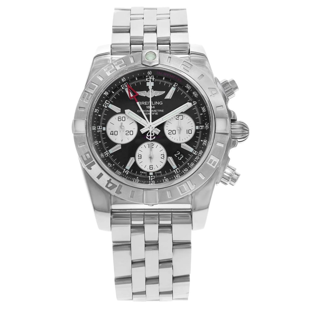 Front Full View Of Breitling AB042011/BB56-375A Stainless Steel Watch Unworn Condition {Product Condition}