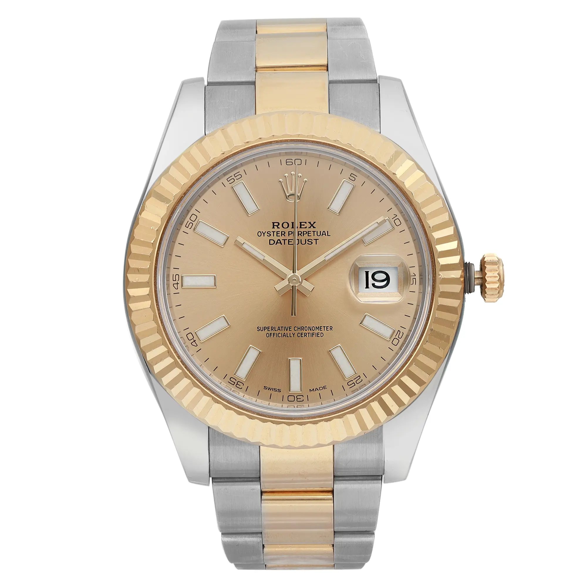 Front Full View Of Rolex 116333 Stainless Steel Watch Pre Owned Condition Good