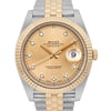 Up Close Front Facing Picture Of Rolex 126333 Stainless Steel Watch Pre Owned Condition