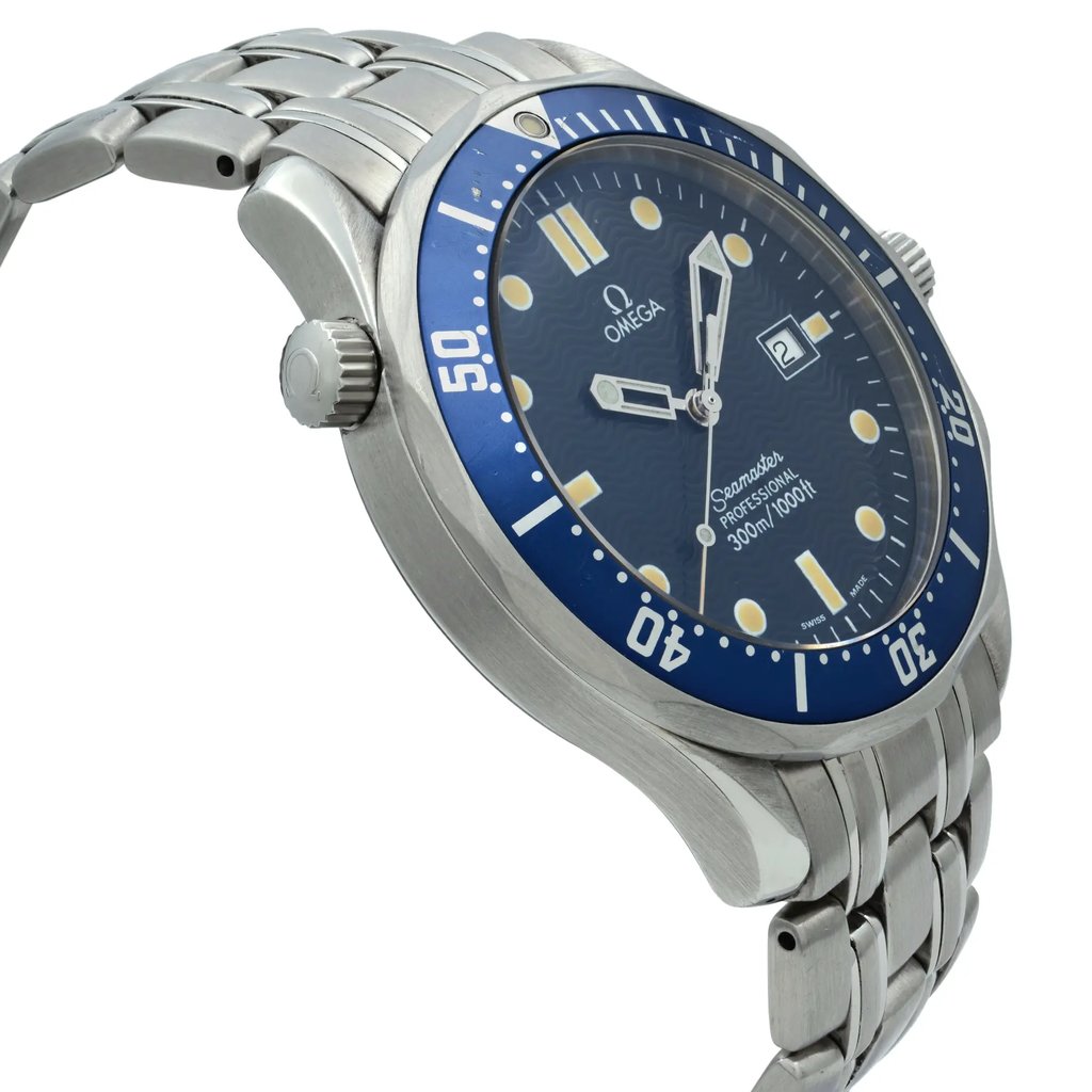 View Of Opposite Crown Facing Side Of OMEGA 2541.80.00 Stainless Steel Watch Pre Owned Condition