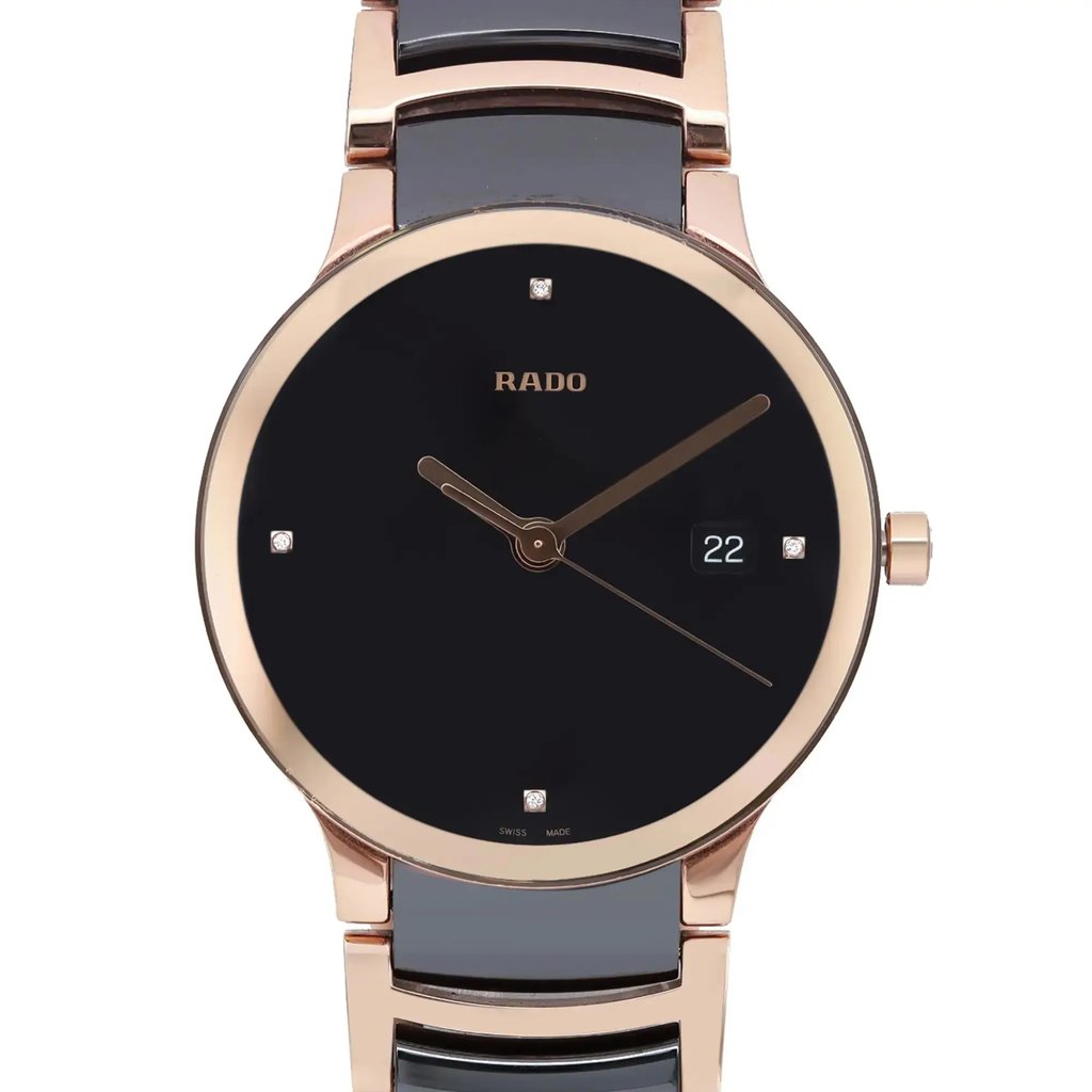 Up Close Front Facing Picture Of Rado R30554712 Stainless Steel Watch Pre Owned Condition
