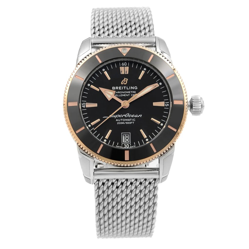 Front Full View Of Breitling UB2010121B1A1 Stainless Steel Watch Unworn Condition {Product Condition}