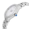 An image of a Wristwatch by Movado. This Display Model item is designed for Men, featuring a Casual style. It has a Quartz movement and an Analog display with a White dial color. The indices include 12-Hour Dial,Diamond Markers,Non-Numeric Hour Marks,Stick Indexes. The band is made of Stainless Steel and the case is made of Stainless Steel. The watch has a Round shape with a case size of 36 mm and a case thickness of 8 mm.