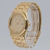 View Of Crown Facing Side Of Audemars Piguet 56175ba Yellow Gold Watch Pre Owned Condition