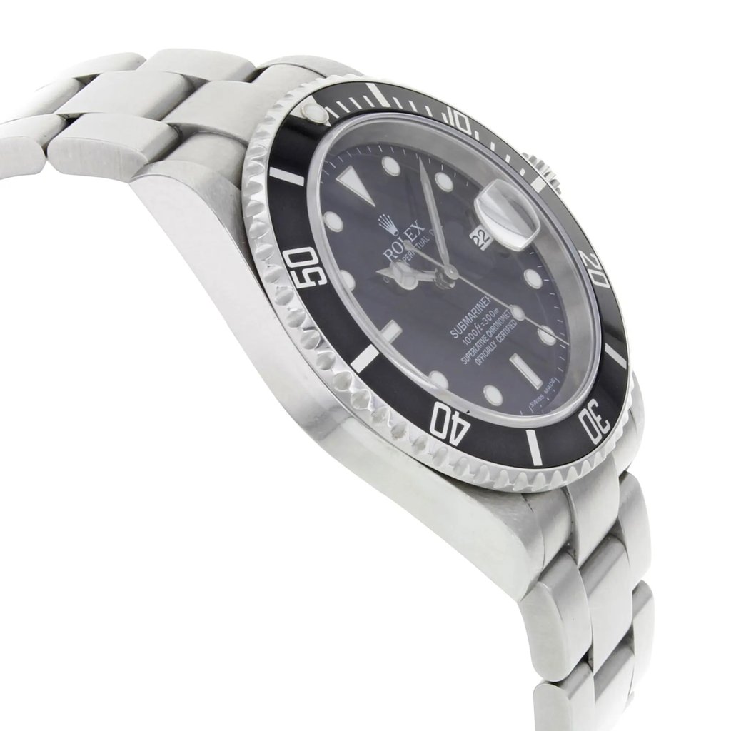 View Of Opposite Crown Facing Side Of Rolex 16610 Stainless Steel Watch Pre Owned Condition