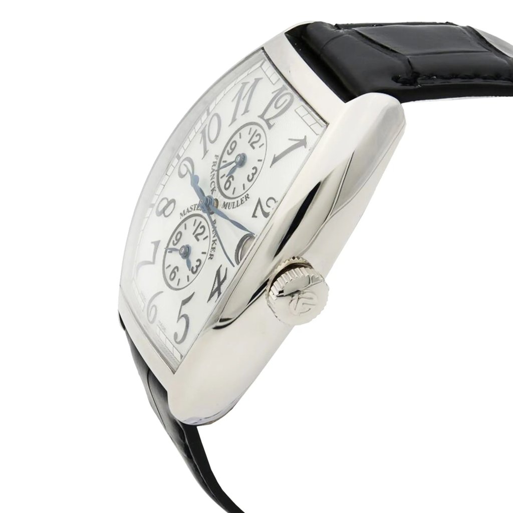 View Of Crown Facing Side Of Franck Muller 6850MB Stainless Steel Watch Unworn Condition