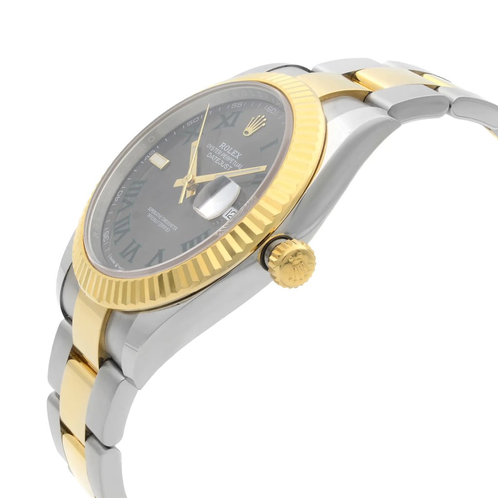 View Of Crown Facing Side Of Rolex 126333 Stainless Steel Watch Pre Owned Condition