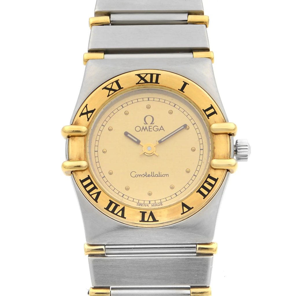 Up Close Front Facing Picture Of OMEGA 795.108 Stainless Steel Watch Pre Owned Condition