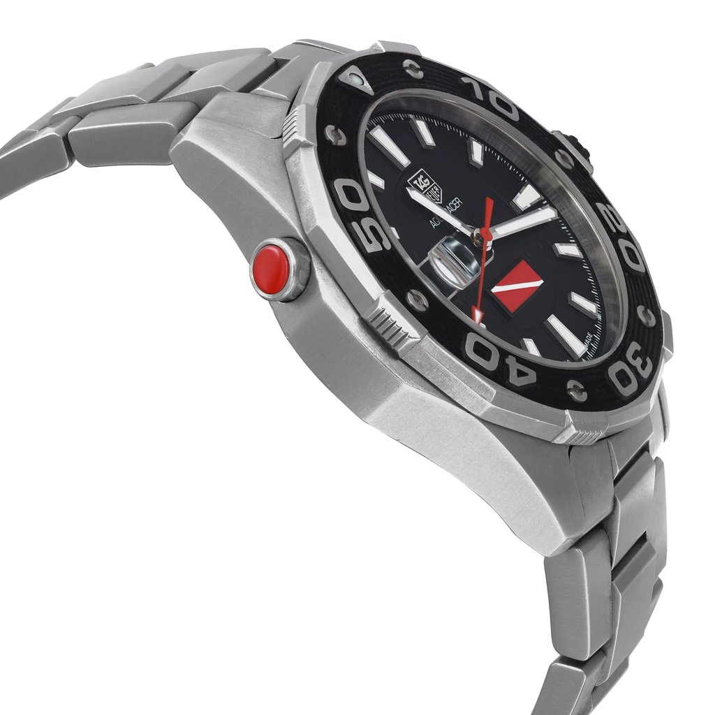View Of Opposite Crown Facing Side Of TAG Heuer WAJ211A.BA0870 Stainless Steel Watch Pre Owned Condition