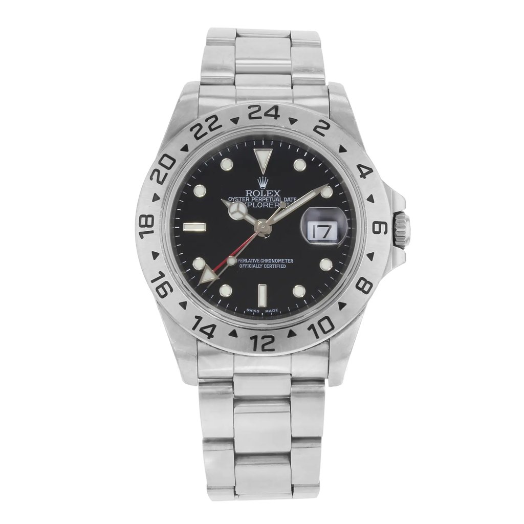 Front Full View Of Rolex 16570 Stainless Steel Watch Pre Owned Condition {Product Condition}