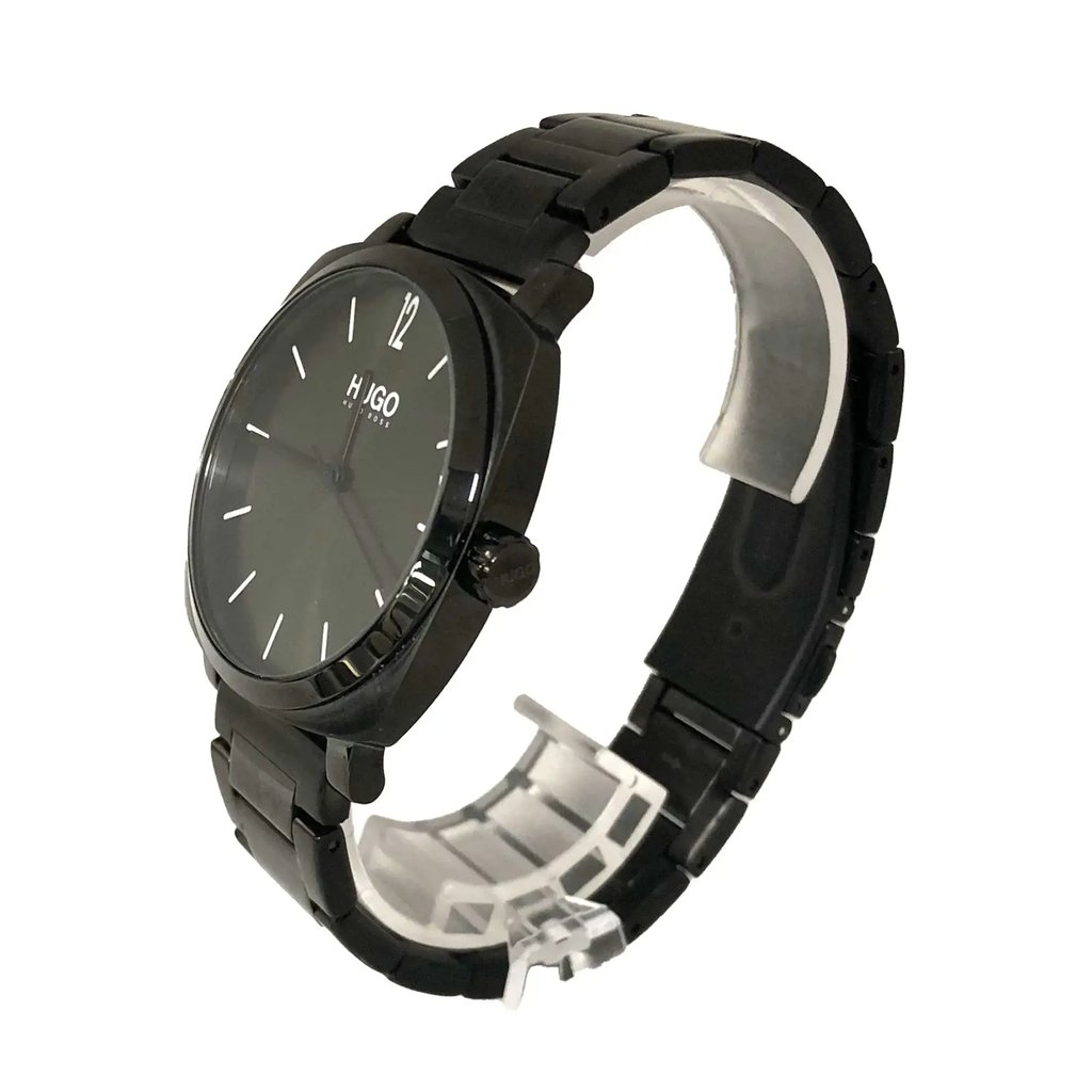 View Of Crown Facing Side Of HUGO BOSS 1530081 Stainless Steel Watch Display Model Condition