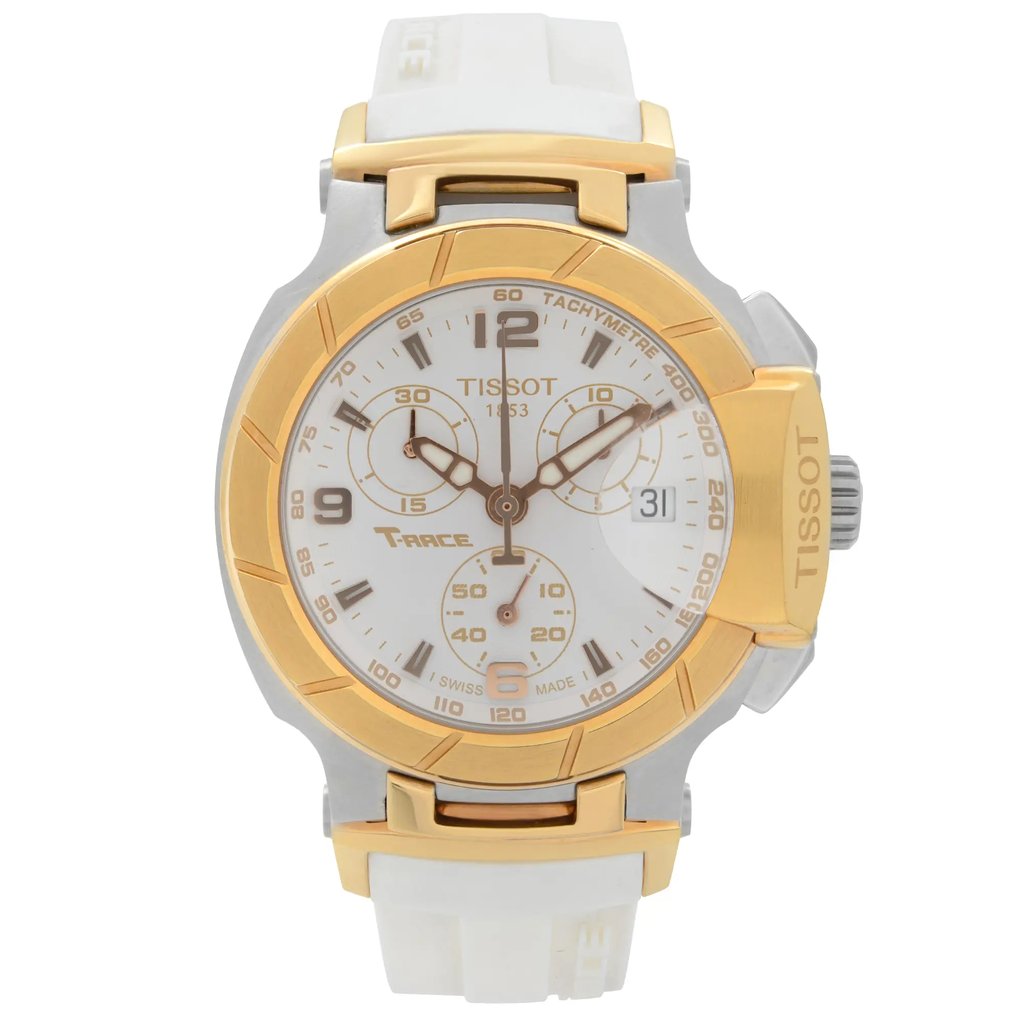 Front Full View Of Tissot T048.217.27.017.00 Stainless Steel Watch Pre Owned Condition Good