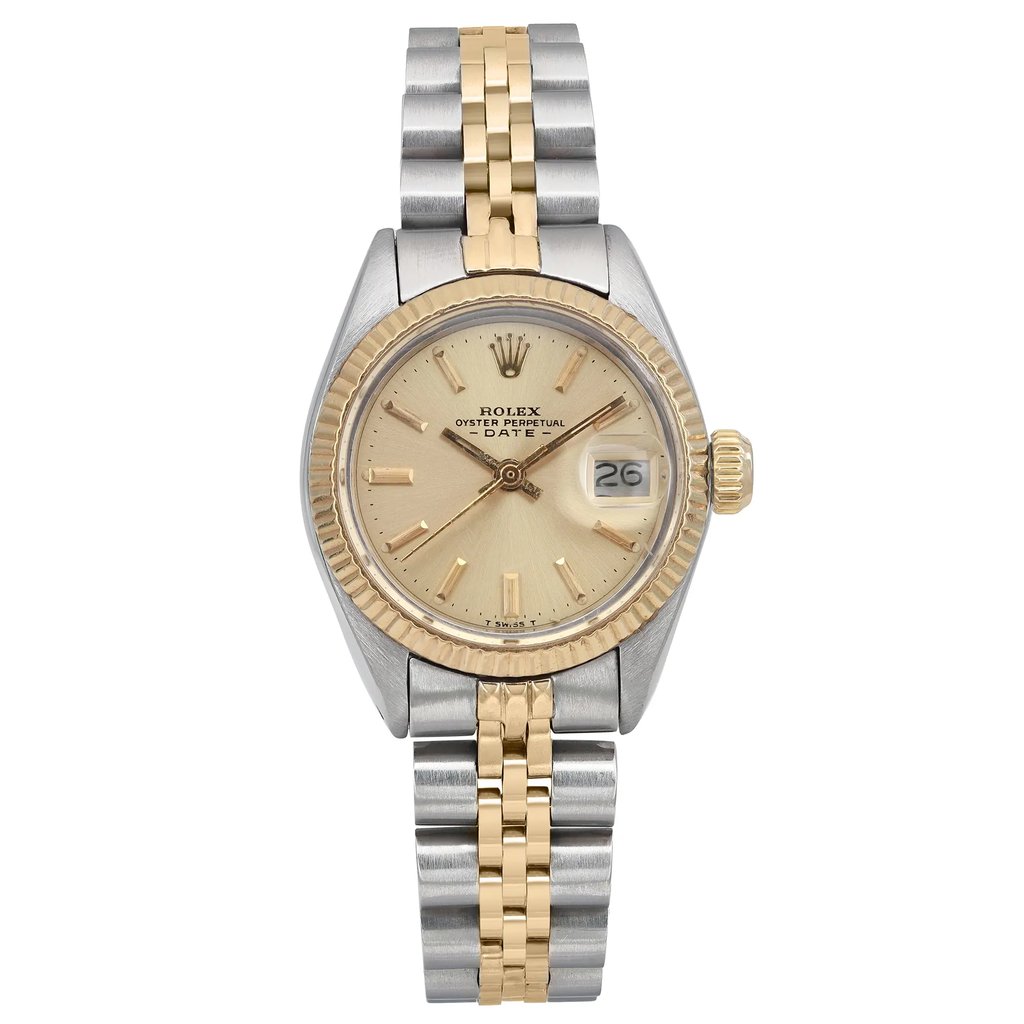 Front Full View Of Rolex 6917 Stainless Steel Watch Pre Owned Condition Fair