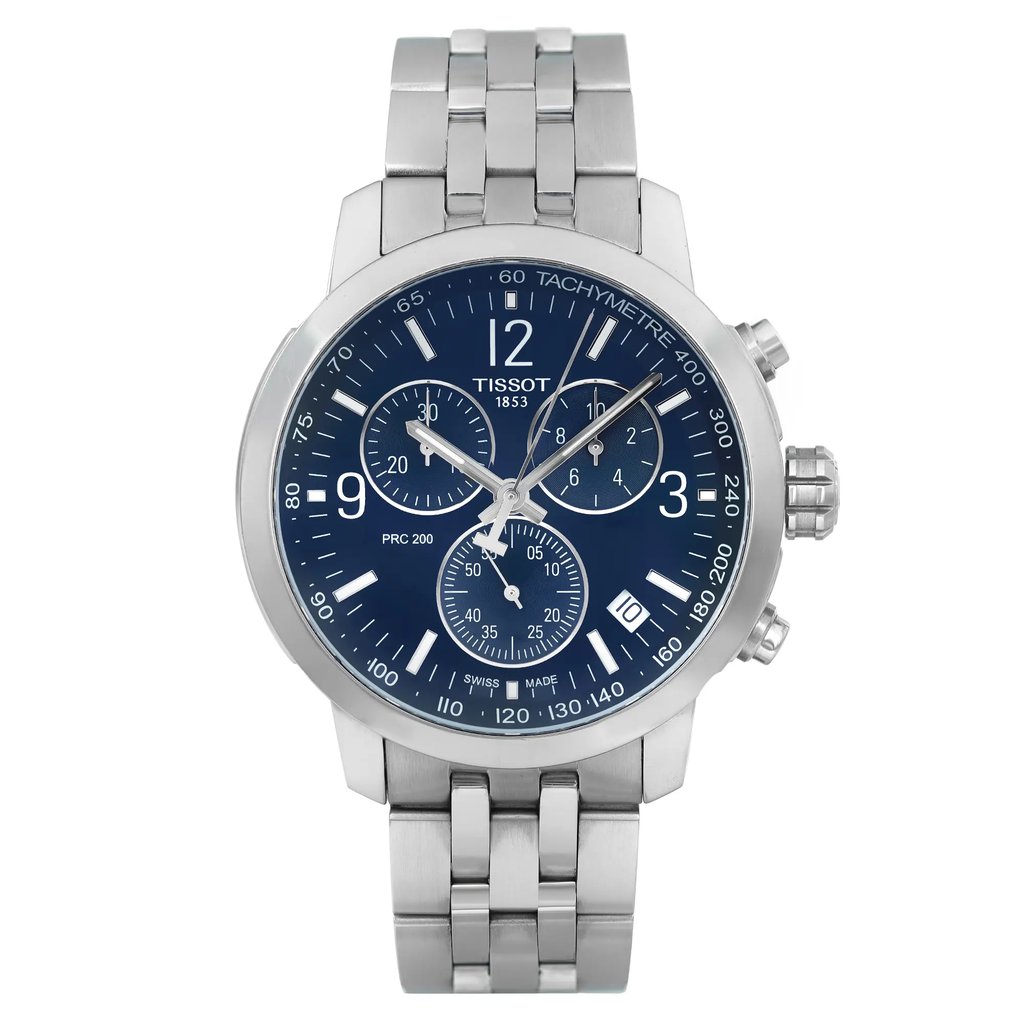 Front Full View Of TISSO T1144171104700 Stainless Steel Watch Pre Owned Condition Good