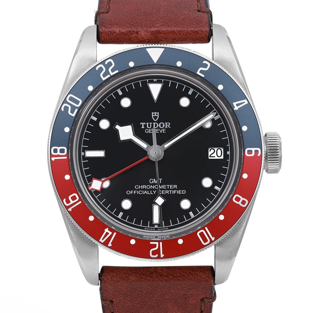 Up Close Front Facing Picture Of TUDOR 79830RB Stainless Steel Watch Pre Owned Condition