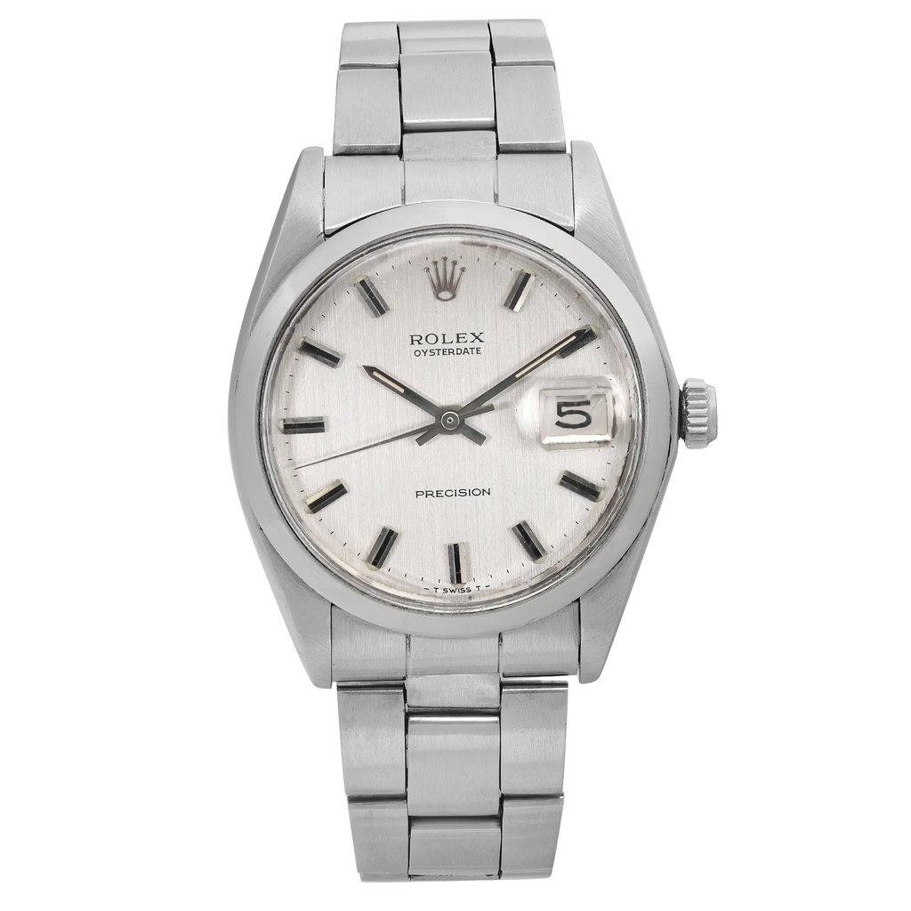 Front Full View Of Rolex 6694 Stainless Steel Watch Pre Owned Condition {Product Condition}