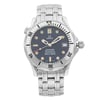 An image of a Wristwatch by OMEGA. This Pre Owned item is designed for Men, featuring a Casual style. It has a Mechanical (Automatic) movement and an Analog display with a Blue dial color. The indices include 12-Hour Dial,Round Indexes. The band is made of Stainless Steel and the case is made of Stainless Steel. The watch has a Round shape with a case size of 36 mm and a case thickness of 11 mm.
