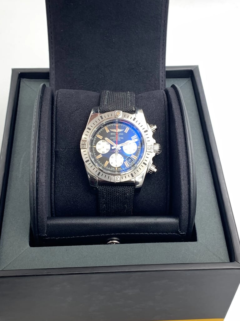  Full View Box, Documents and Breitling AB01154G/BD13-1FD With Watch In The Image 