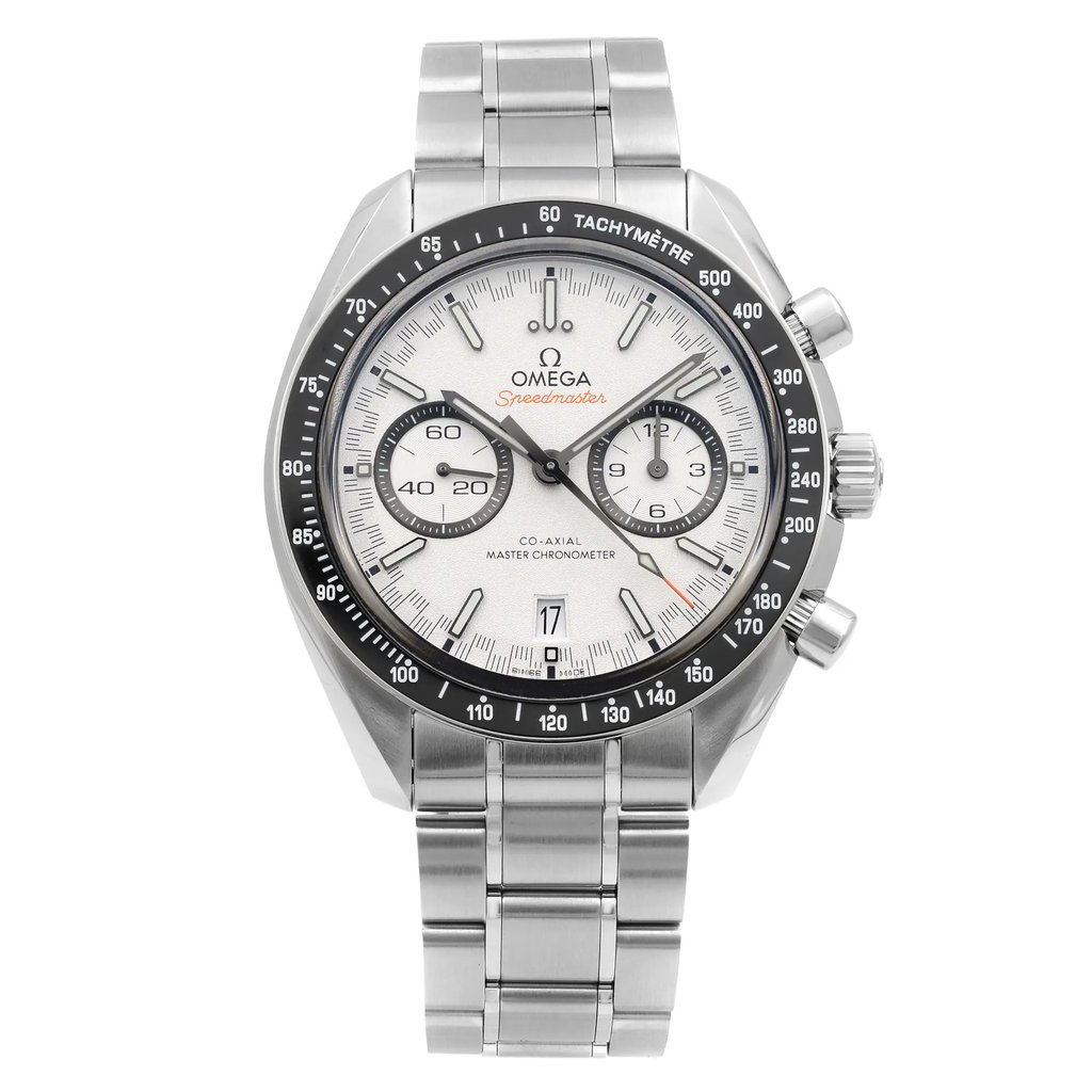 Front Full View Of OMEGA 329.30.44.51.04.001 Stainless Steel Watch Display Model Condition {Product Condition}