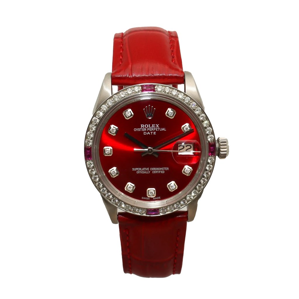 Front Full View Of Rolex 1500 Stainless Steel Watch Pre Owned Condition Good