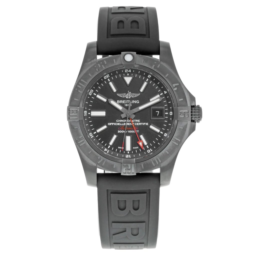 Front Full View Of Breitling M3239010/BF04-153S Stainless Steel Watch Pre Owned Condition {Product Condition}